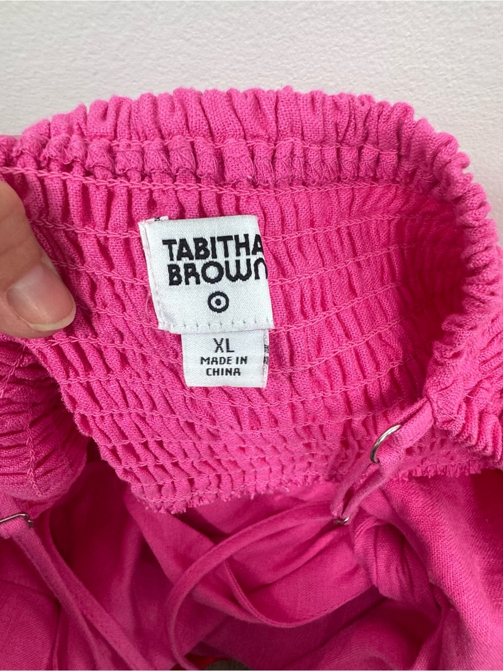 Tabitha Brown for Target Pink Red Linen Blend Colorblock Maxi Dress XL Flowy - Picture 6 of 8